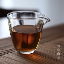 Japanese craftsman artificial Ishizuka heat-resistant glass fair cup thickened male cup uniform cup tea divider Ruyi tea life