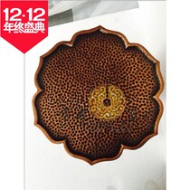  Copper coffee table Hand-forged personalized coffee table Tea table lotus shape tea table coffee table handmade copper forging