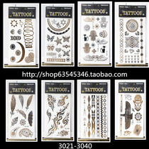 New gold tattoo foreign trade hot-selling bronzing tattoo golden sliver tattoo gold