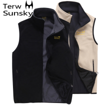 Autumn new outdoor fleece jacket mens thin cardigan vest fleece stormtrooper jacket liner waistband horse clip jacket