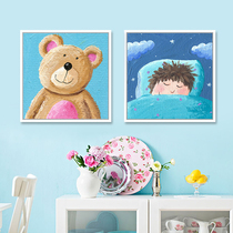 Wonderland diamond painting cartoon childrens animation diamond embroidery small bedroom simple masonry painting 5D full diamond round diamond new style
