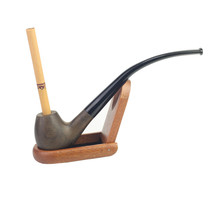 360ym Ebony cigarette pipe small long handle solid wood pipe cigarette holder 3mm metal filter filter