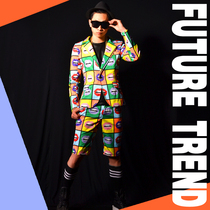 Exclusive ] Nightclub male singer DSDJ Rikzhilong GD Modern lips stylish big - name bar performance clothing accessories