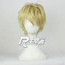 Master one punch superman one blow male Genos light golden anti-alice cosplay Anime wig 399A
