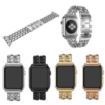 Applicable apple watch5 watch stainless steel strap iwatch123 denim chain series4 wristband 384442