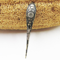 漂亮的福寿双全图纹单尖银发钗~東寳興银楼款 信江收藏老银器系列