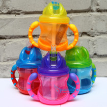 American Nuby Nuby baby sippy cup learning cup baby water Cup leak proof belt handle 240ml