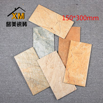 Foshan inkjet imitation stone pattern exterior wall tile concave and convex surface antique brick villa engineering brick courtyard wall 150 300