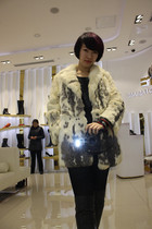 Ancient vintage Hepburn German otter rabbit fur lonely overcoat coat coat