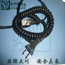 Supply American standard spring power cord PU spring wire US gauge TPU spring wire end plug spring wire