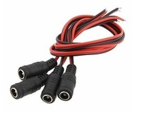 Pure copper core 30cm plug red and black power cord Monitoring power supply male and female DC power supply female line 12V