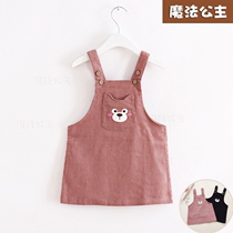Clearance girls dress in the big boy girl tank top skirt spring and autumn princess baby back dress pure cotton 90-145cm