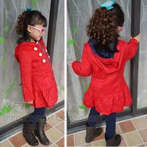 A001 Foreign Trade Autumn Children Clothing American Girls Lianhood Coat Coat Red Pull Drills for Lianhood