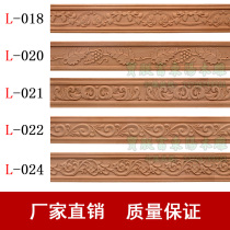 Chinese solid wood line carved waist line border line European ceiling flat screen TV background wall decorative strip wood strip