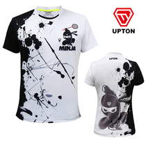 South Korea UPTON badminton clothes for men and women lovers ink sportswear cartoon wind speed dry short-sleeved T-shirt