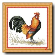 Precision printing French DMC cross stitch kit * Golden Rooster Report (DW0100)