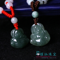 Yiu Chan Emerald Buddha pendant send men and women lucky mascot pendant Birthday gift couple pendant