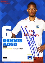 Ex-German foot Ogo Hamburg 2012-13 season pro-pen signature official card