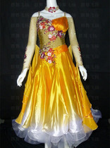 Group dance flying luxury ballroom dance new national standard competition dance dress modern dance dress Waltz dance dress