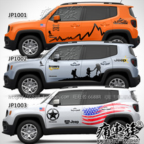 Jeep Jeep Freedom Man car stickers Pull flower body Car stickers special decoration modification Wrangler New guide