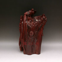 Guarding the home India small leaf rosewood ornaments Wood carvings Mahogany crafts Dahan Jiuding Chen Qingfeng works