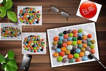 Value-added color porcelain flat beads gardening glass stone wall stickers water retaining strip mosaic wall stickers 200