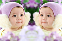 Twins beautiful cute baby poster expectant mother prenatal education poster cute baby poster painting D15