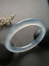 Jade bracelet round strip with certificate natural Myanmar jade bracelet ice seed old pit floating green fluorescent women