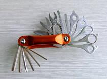 Portable and versatile camping and bike tool 20 functional aluminum alloy handle high hardness strength