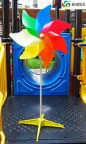 Colorful seven-leaf indoor and outdoor decoration big windmill fashion made in China colorful style traditional Chinese culture color