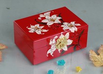 Traditional characteristic craft wedding gift wedding gift wedding gift lacquer jewelry box dressing box for a hundred years good-Red