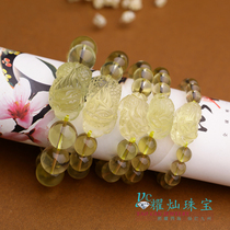 Yao Chan citrine Pixiu bracelet citrine hand string male and female couples birthday gift mascot