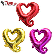 Wedding room layout wedding wedding decoration marriage proposal wedding supplies aluminum film balloon hook heart-shaped aluminum foil