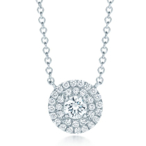 18K gold color gold diamond pendant women group carat effect diamond necklace Diamond light luxury elegant choker women