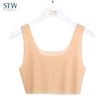 STW womens incognito underwear bandeau chest wrap anti-light base sling ice silk vest summer loose short thin section wild