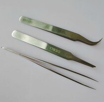 High grade stainless steel pointed wide elbow tweezers