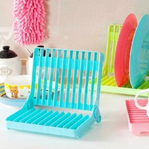 Folding plate storage rack Drain rack dishes kitchen shelf finishing rack Cup shelf Plastic drying rack