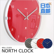 Japanese Lemnos minimalist colorful wall clock North clock silent movement T1-0117