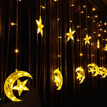 led lights flashing lights string lights full of stars romantic wedding five-pointed stars window decoration stars lantern New Years Day gifts