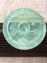 Minkai Jade Jade Jade Ice floating horse-card pendant male and female jade pendant Myanmar natural A goods emerald belt certificate