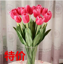  Tulip simulation flower silk flower fake flower decoration flower living room floral single branch flower hotel restaurant factory project