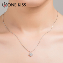 925 sterling silver four-leaf clover necklace female clavicle chain Japanese and Korean student necklace simple pendant atmospheric original