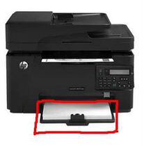 HP M128fw incoming paper bezel HP 128126 into paper tray printer accessories (with spot)