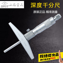 Upper volume Edged Tool Factory Upper Volume Depth Micrometer 0-100mm measuring hole Deep micrometer Precision 0 01