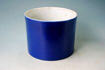 Qing Kangxi blue glaze carved cross dry Pen Holder