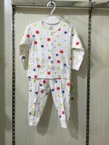 Bunbile Baby Boys Spring Autumn Home Suit Suit Bifacial Grass Coral Boy Dream Collar Open Chest Cover 8332