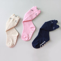 Baby Cotton solid color mid-tube socks for men and women baby spring and autumn cotton socks 0-1 year old socks 1-3 years old socks
