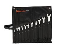 11 pieces of public fine polished double use long wrench set S017101 steel shield lengthened dull plum wrench