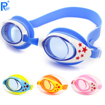 Children swimming goggles Silicone Waterproof HD comfortable star pattern swimming glasses Boy girl Universal pink yellow