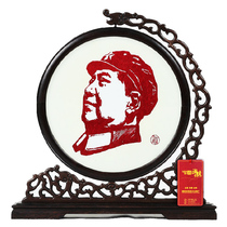 Xiang embroidery Mao head hand embroidery modern Chinese art decoration office ornaments can be customized